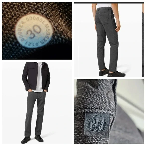 Lululemon Grey Tech Canvas ABC pants. Men's size 30×33.